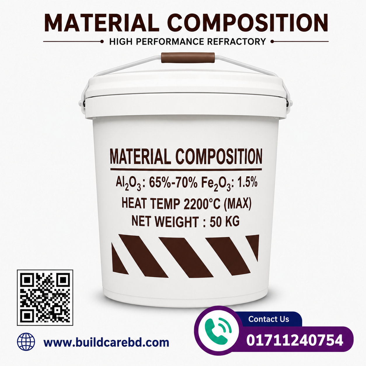 High Temperature Refractory Cement – 2200°C Max