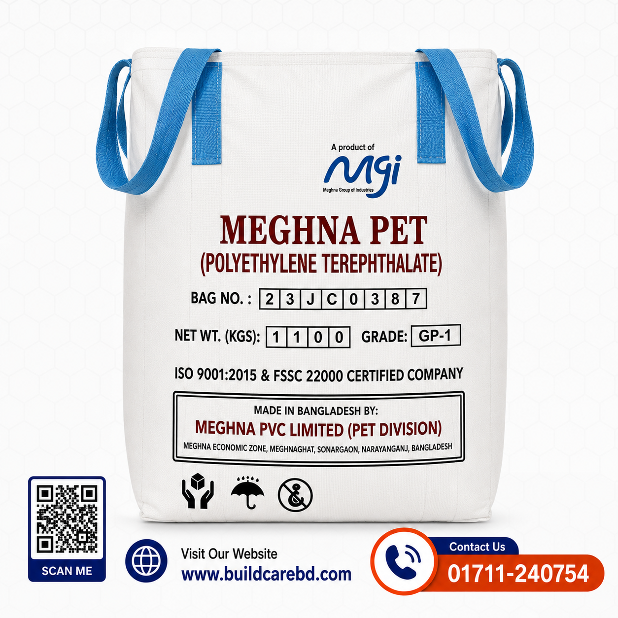 PET Resin (Polyethylene Terephthalate) – Grade GP-1