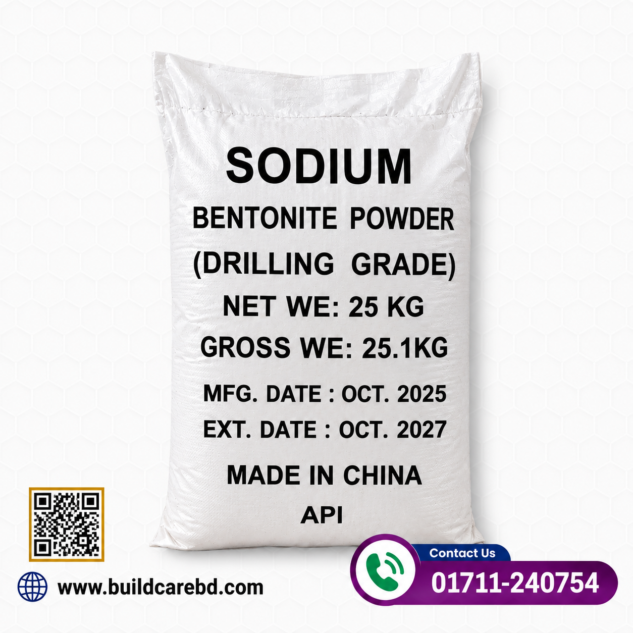 Off-White Sodium Bentonite (API Grade)