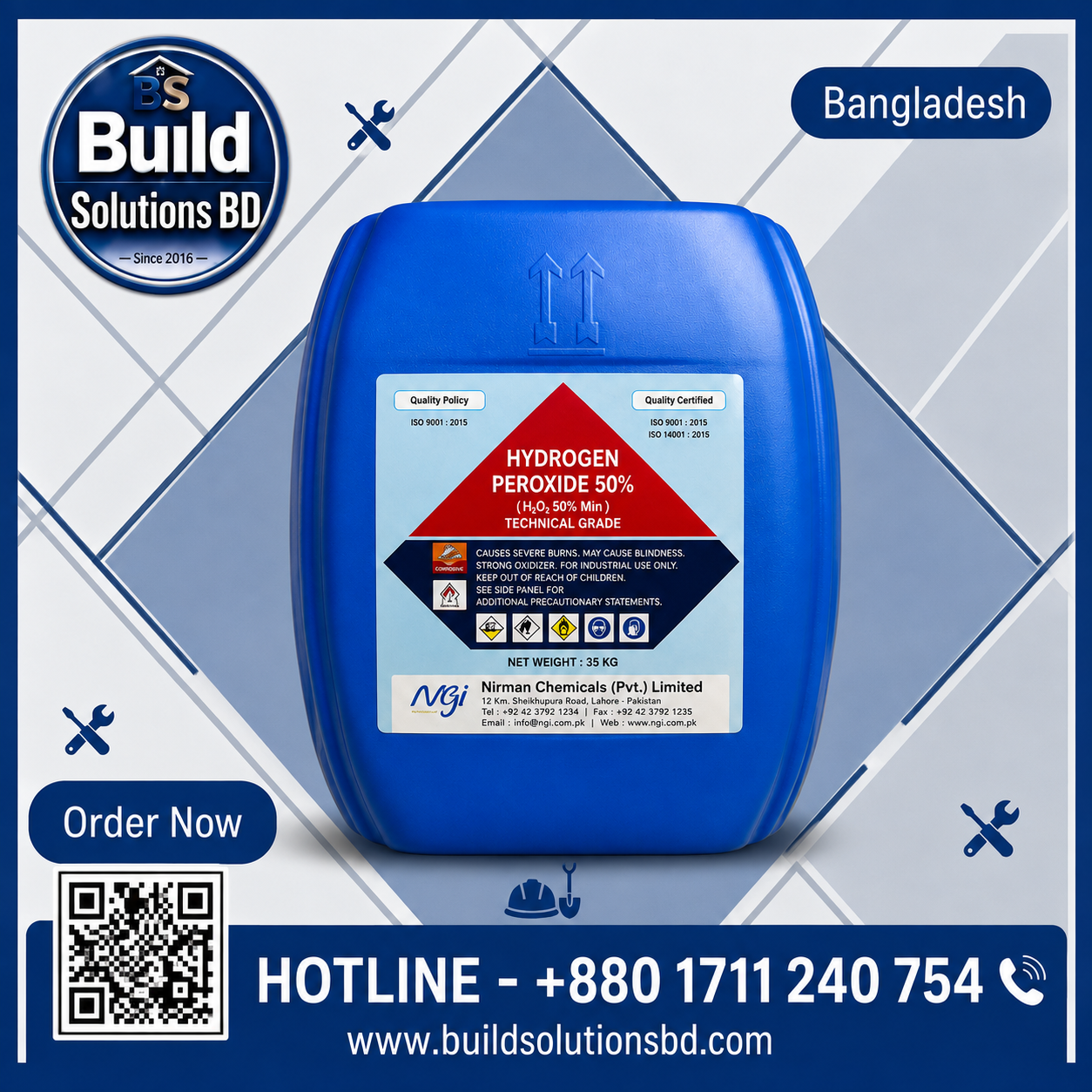Hydrogen Peroxide 50% (Technical Grade)