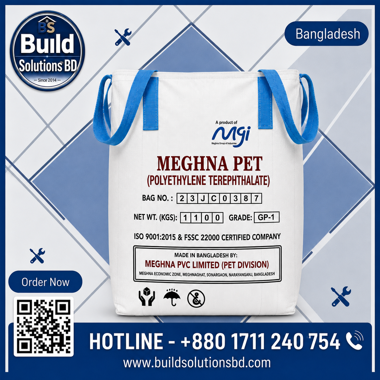 PET Resin (Polyethylene Terephthalate) – Grade GP-1